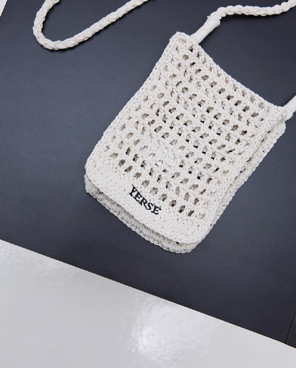 yerse Bolso handmade de crochet crudo