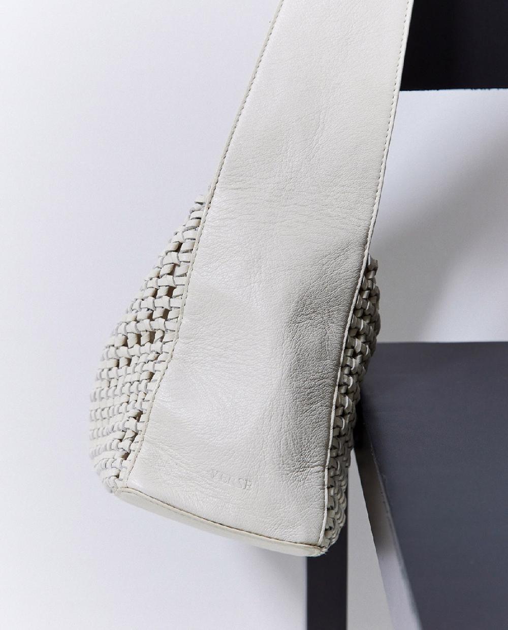 Yerse Bolso Handmade Piel Trenzado Crudo