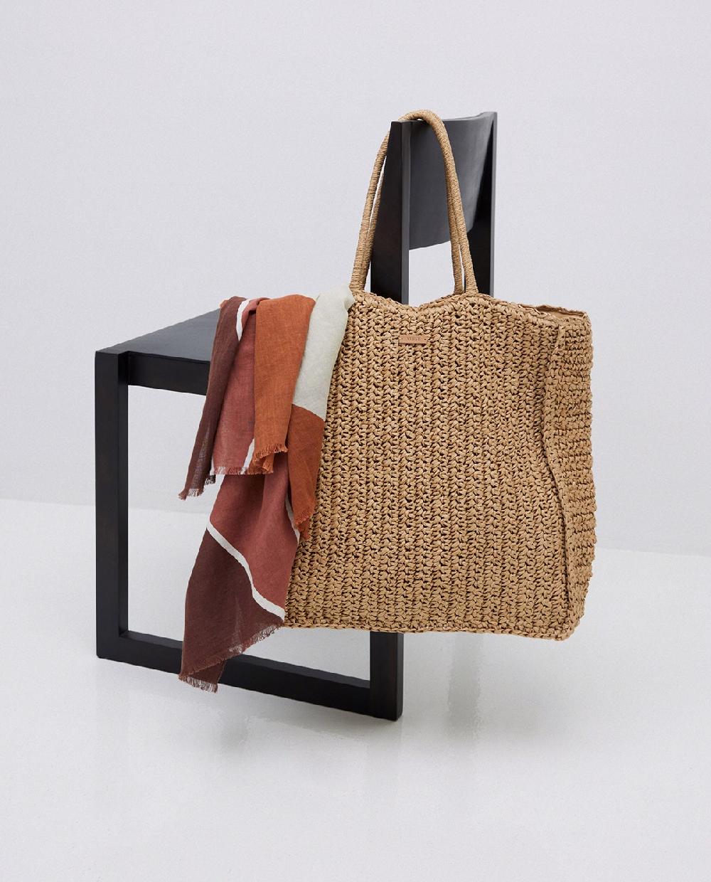 yerse Bolso Shopper Rafia natural