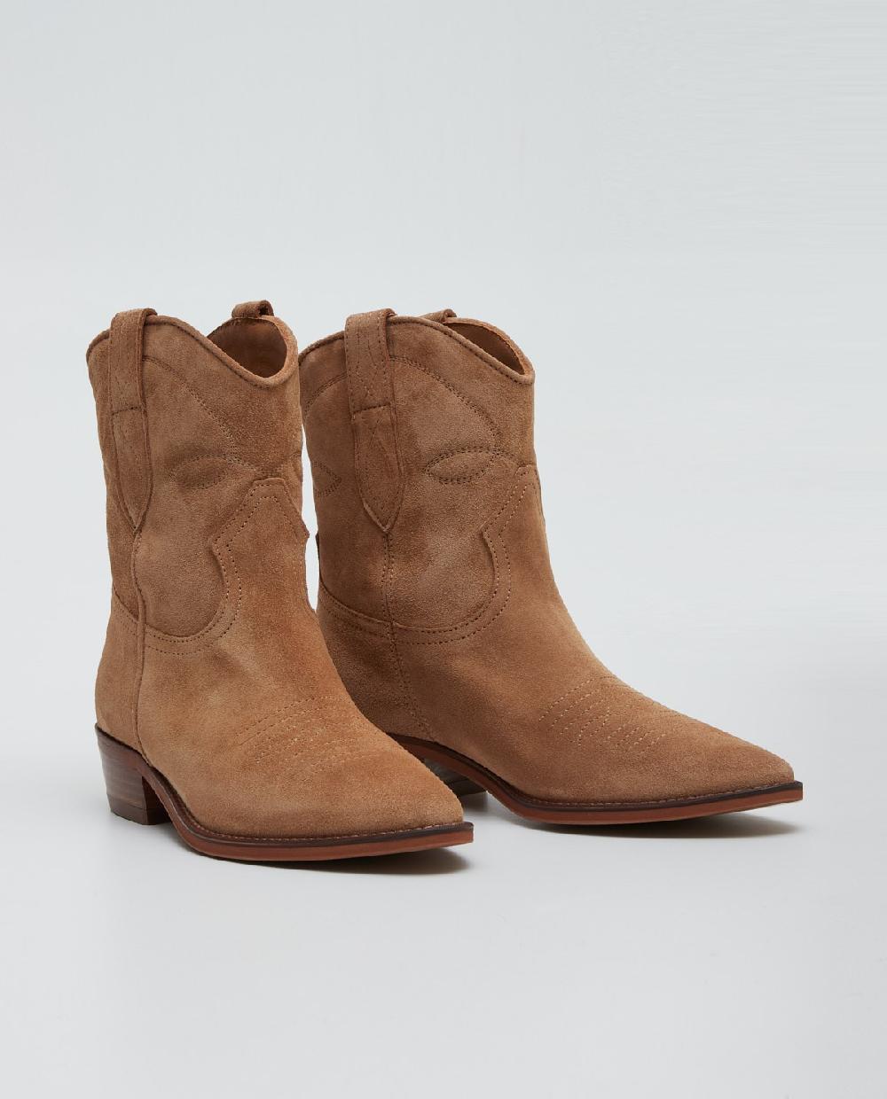 yerse Botín campero piel camel