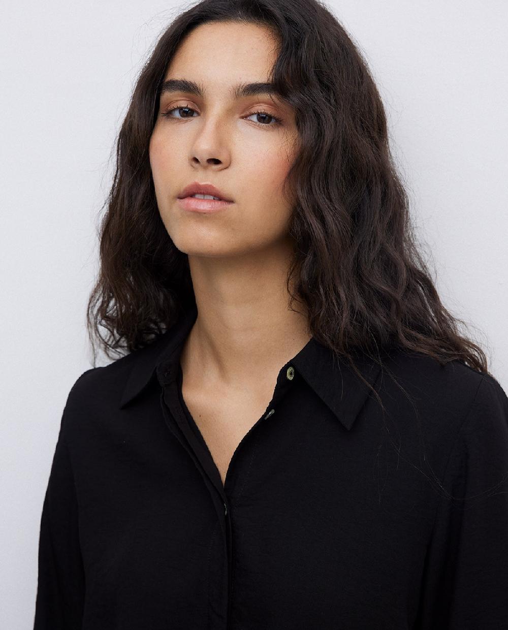 Yerse Camisa Fluida Viscosa Negro