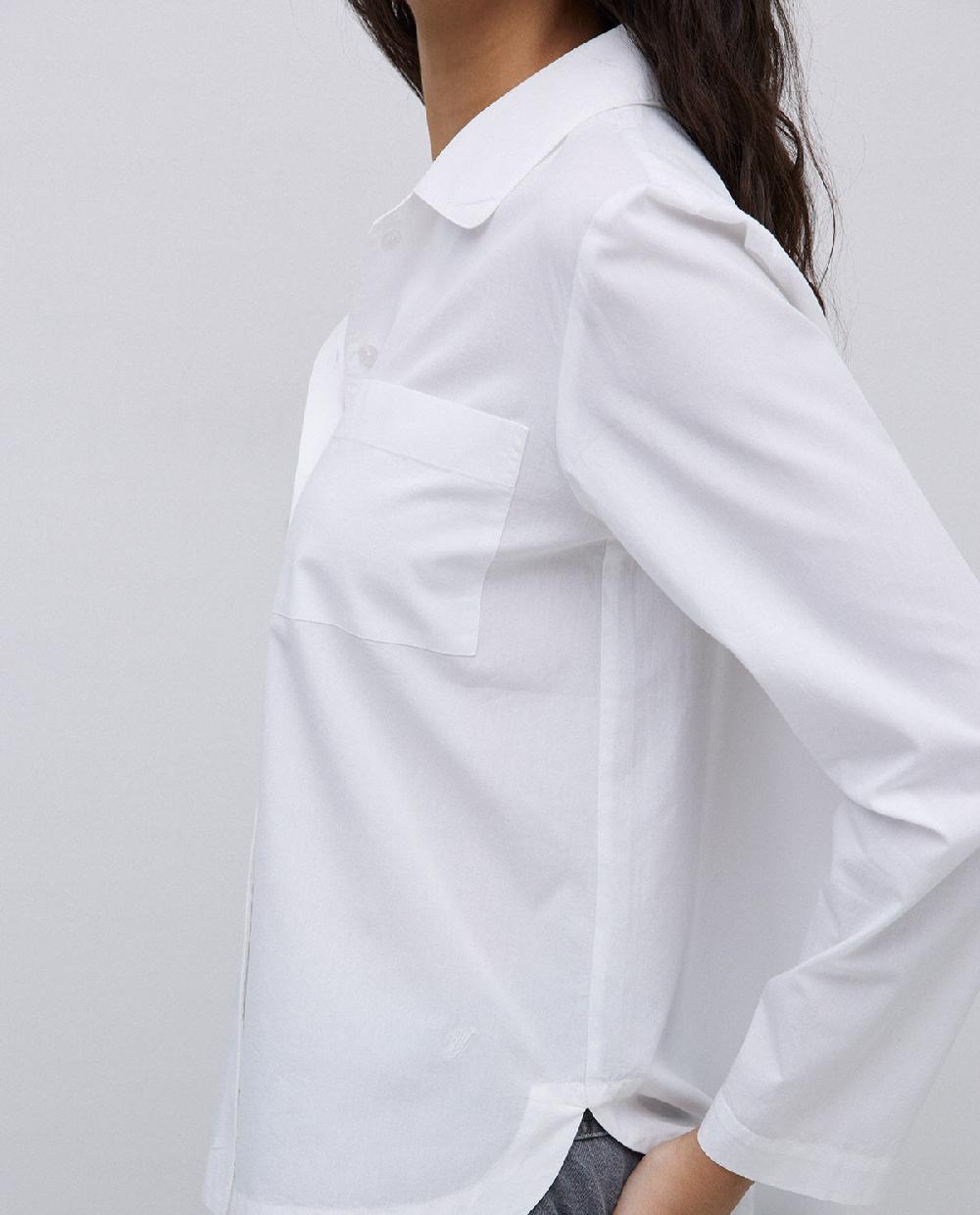 Yerse Camisa Popelín Algodón Orgánico Blanco