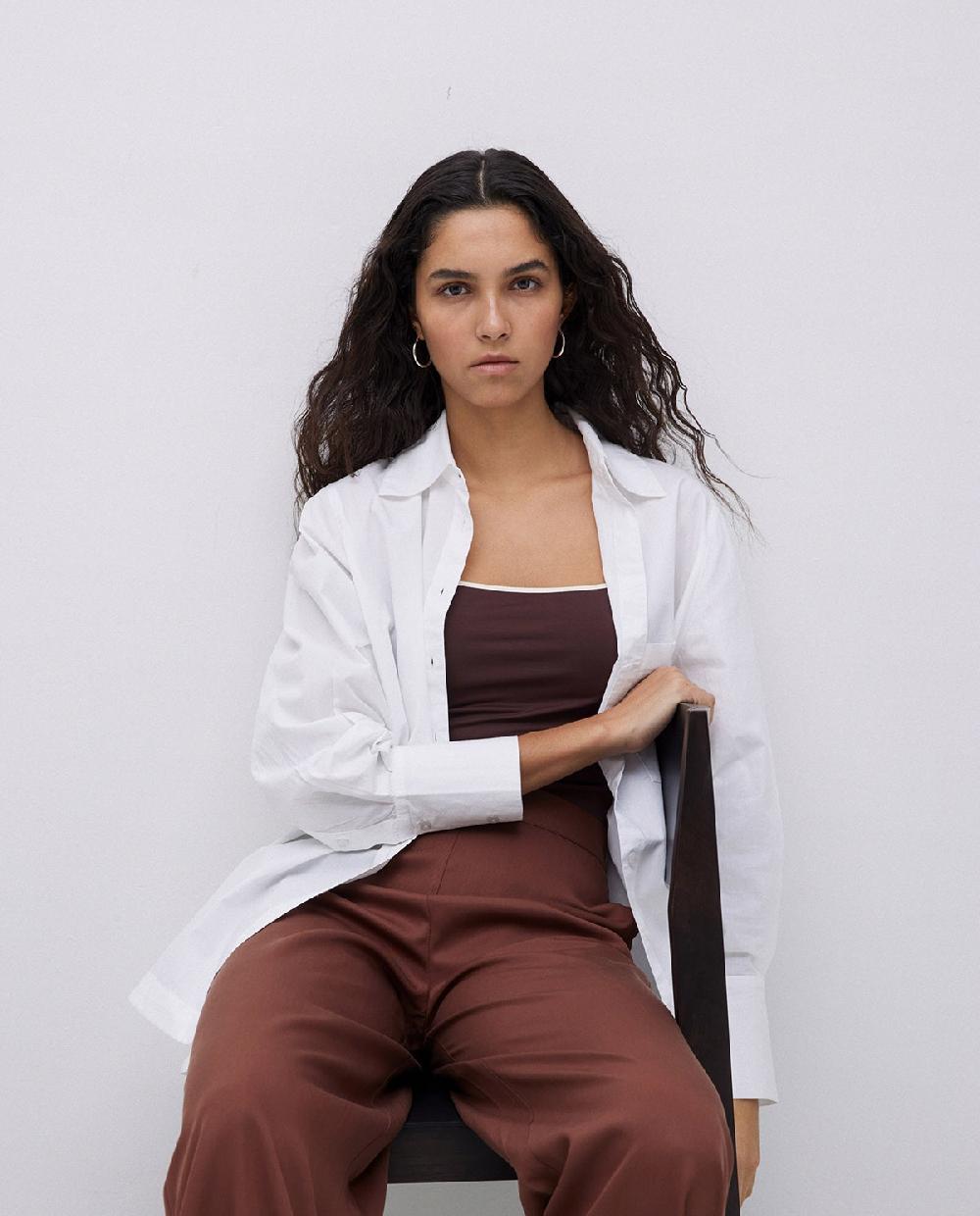 Yerse Camisa Popelín Lisa Blanco