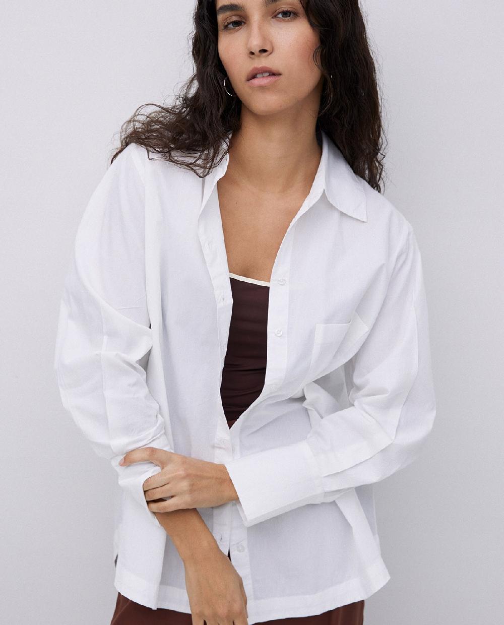 Yerse Camisa Popelín Lisa Blanco