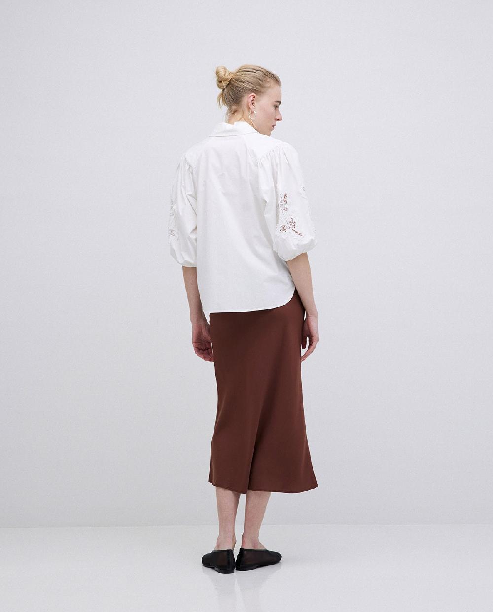 Yerse Camisa Popelín Puntillas Blanco