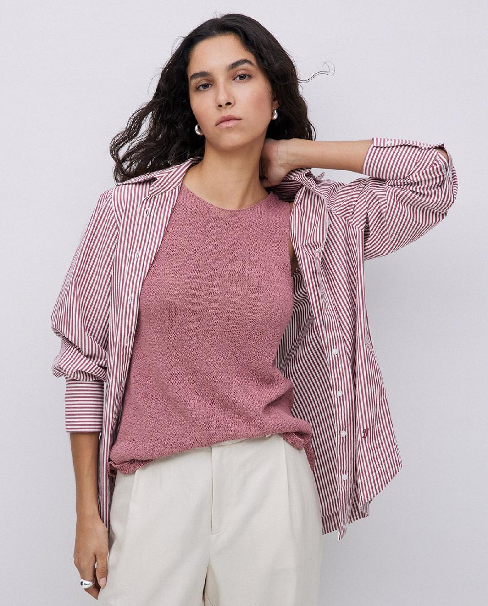 yerse Camisa popelín rayas grante