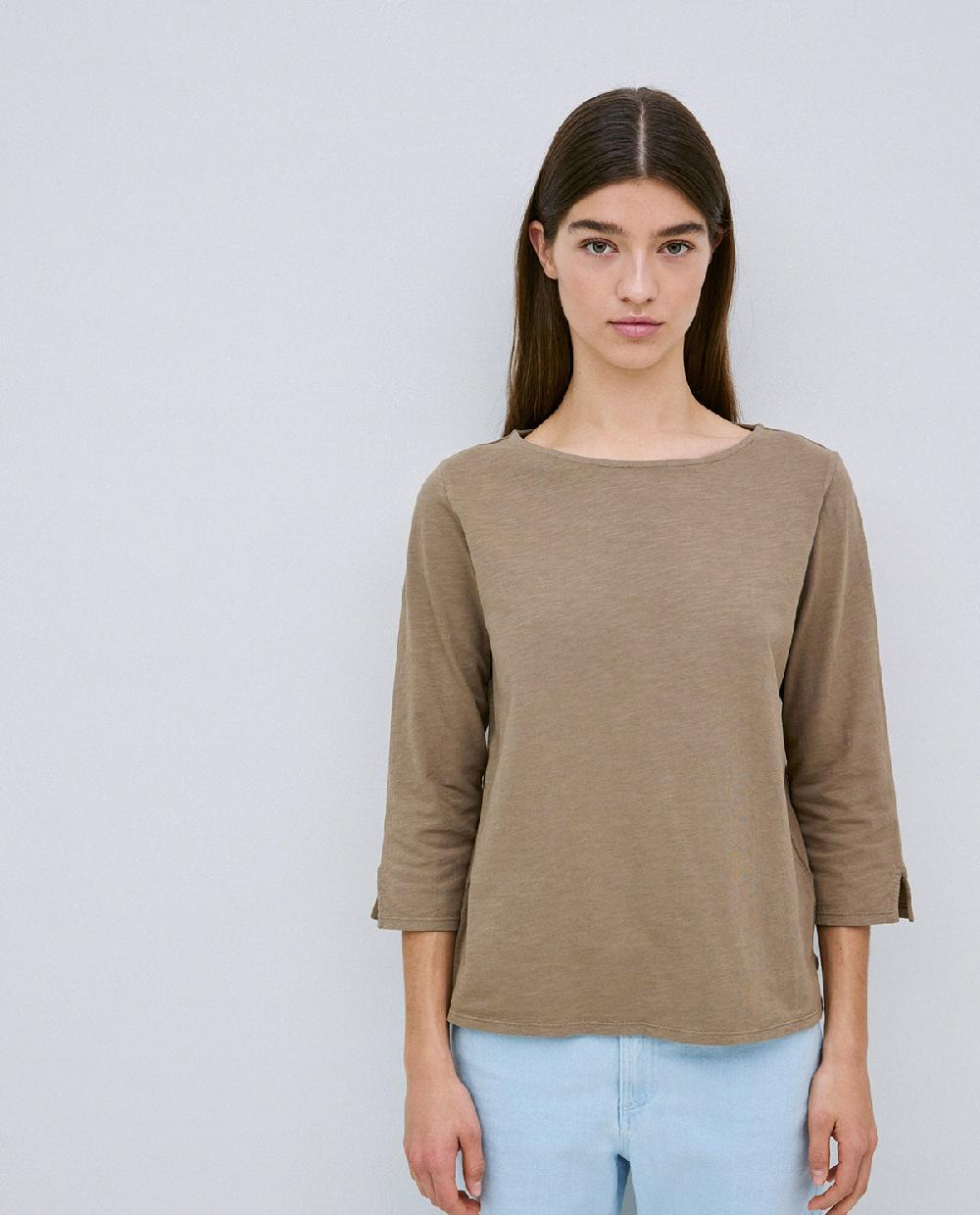 Yerse Camiseta 3/4 Algodón Flamé Caqui