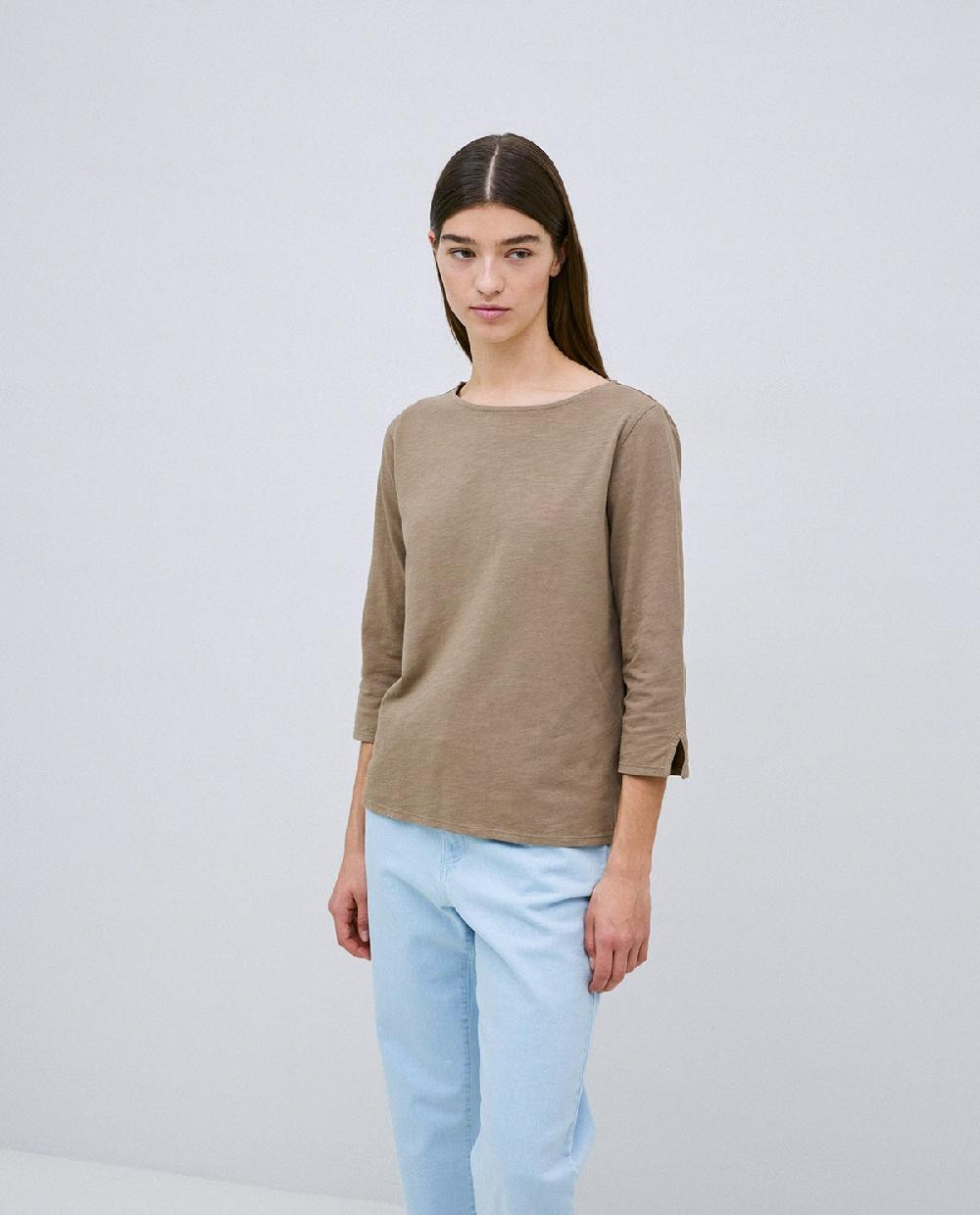 Yerse Camiseta 3/4 Algodón Flamé Caqui