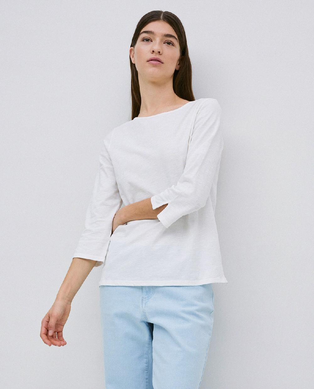 Yerse Camiseta 3/4 Algodón Flamé Crudo