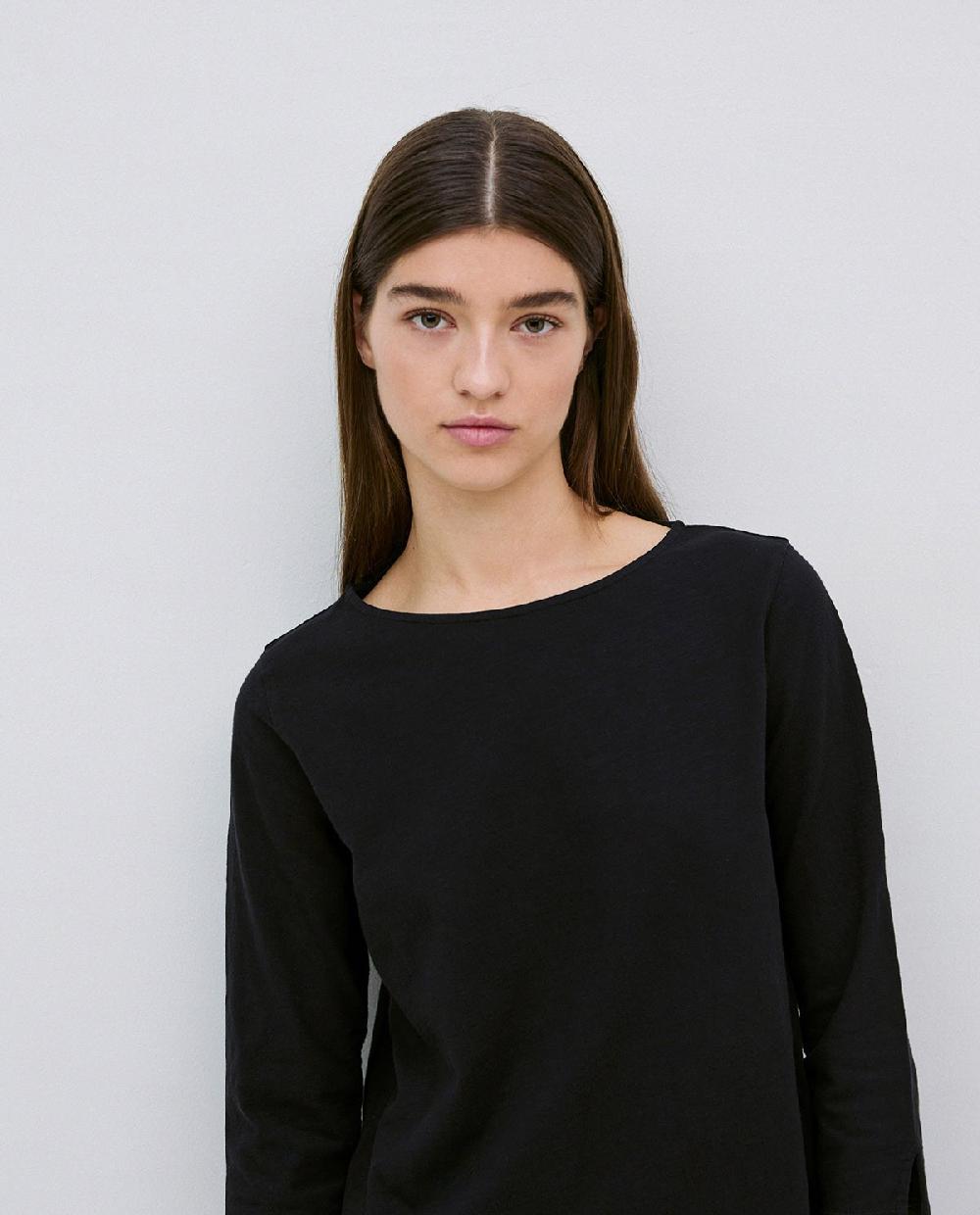 Yerse Camiseta 3/4 Algodón Flamé Negro