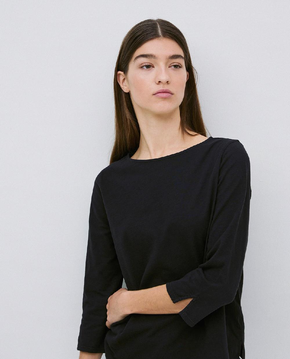 yerse Camiseta 3/4 algodón flamé negro