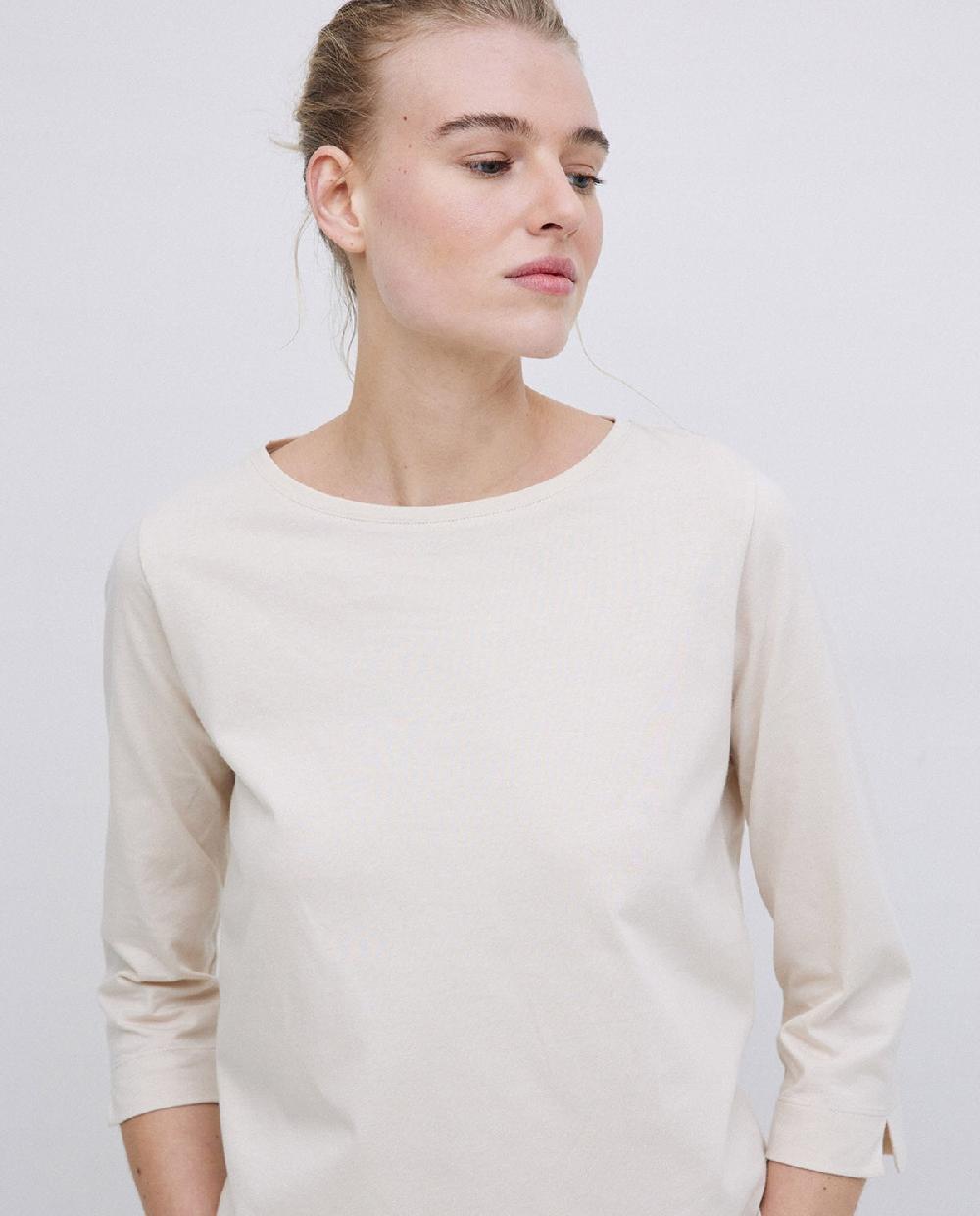 Yerse Camiseta Básica 3/4 Beige