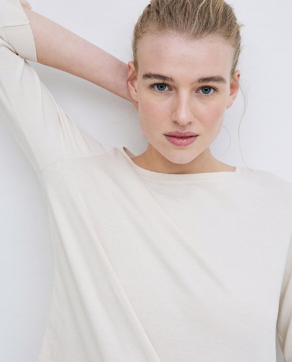 Yerse Camiseta Básica 3/4 Beige