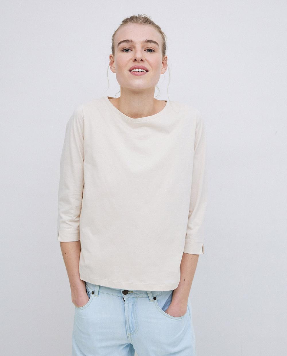 yerse Camiseta básica 3/4 beige
