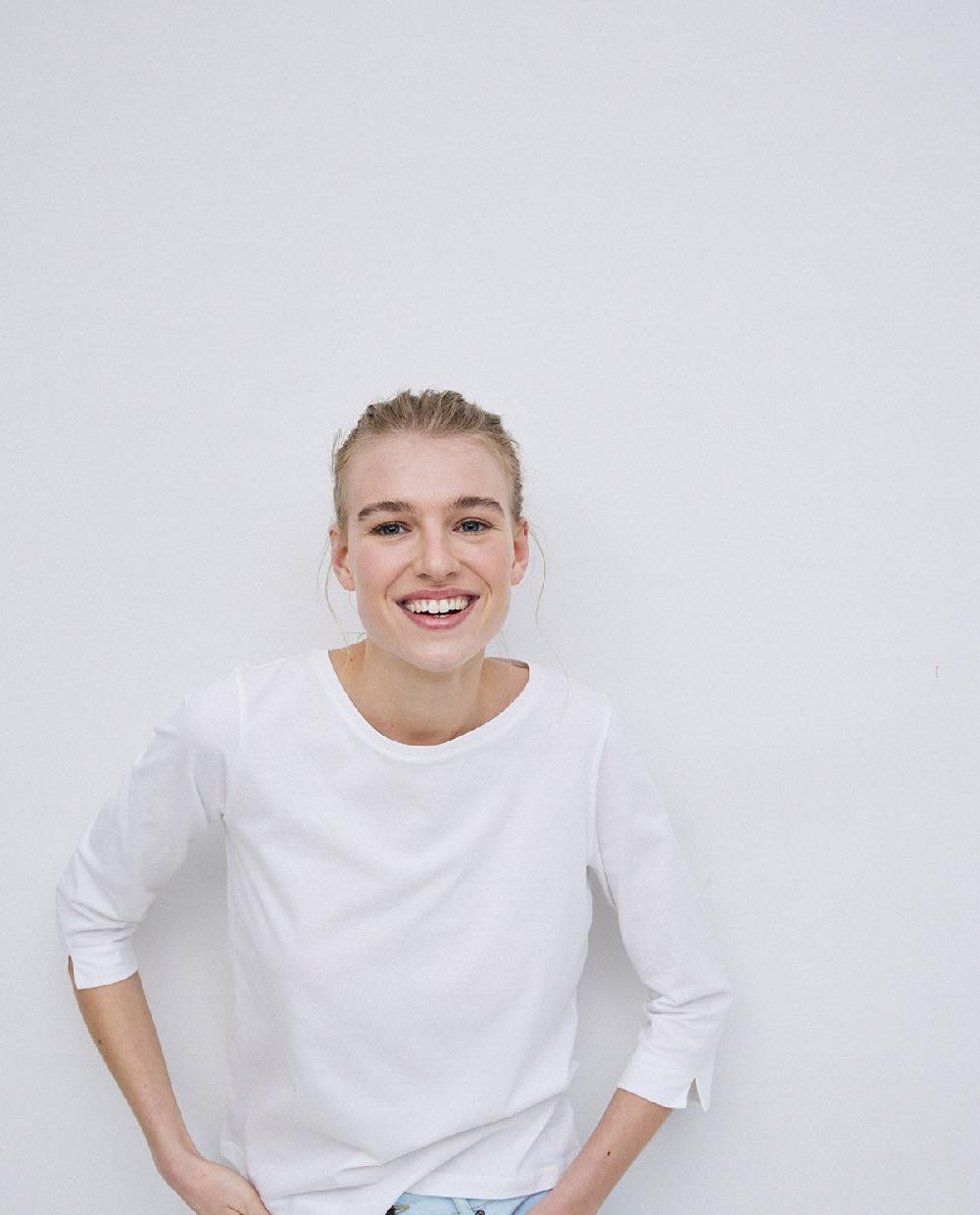 yerse Camiseta básica 3/4 blanco