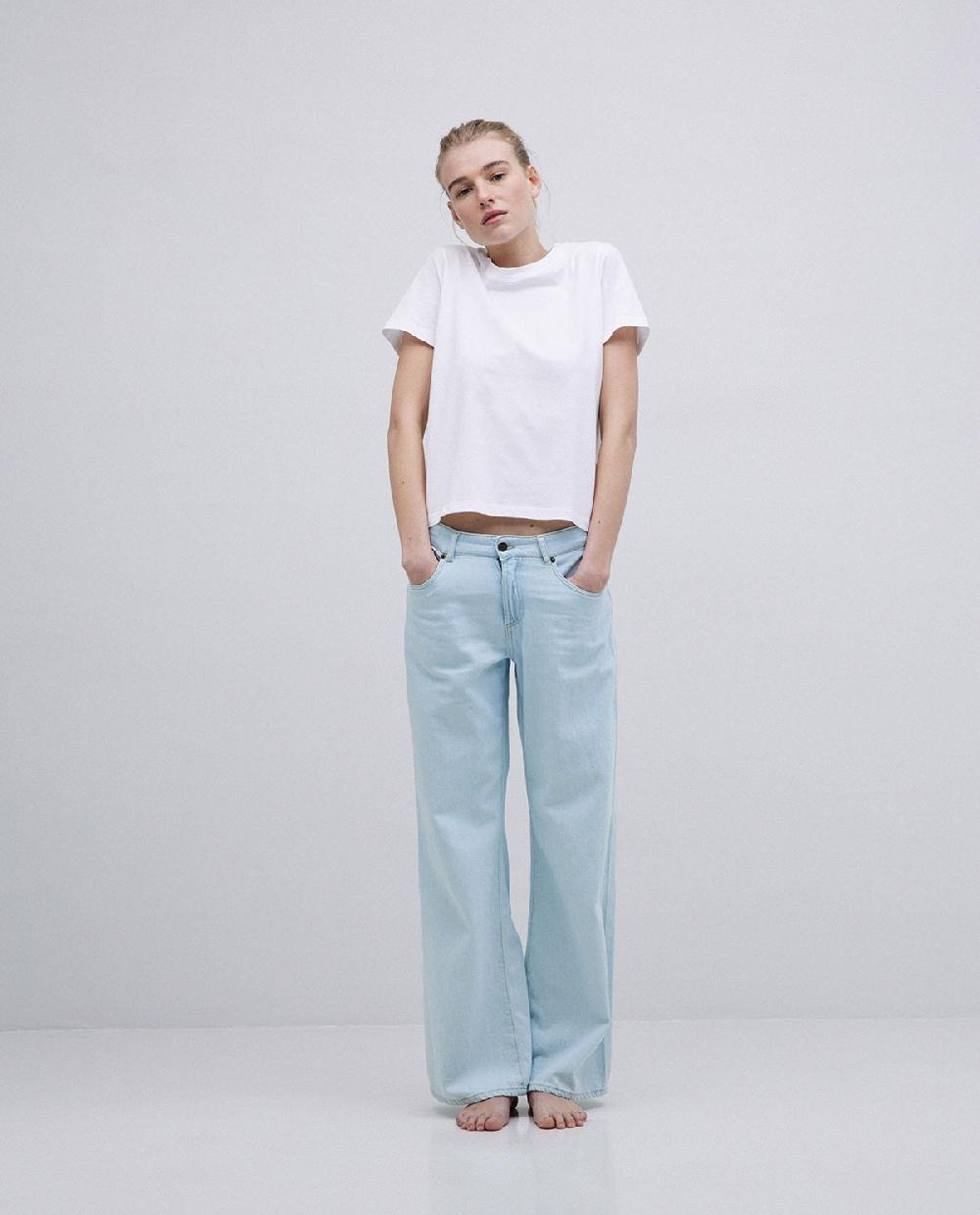 Yerse Camiseta Básica Cuello Redondo Blanco