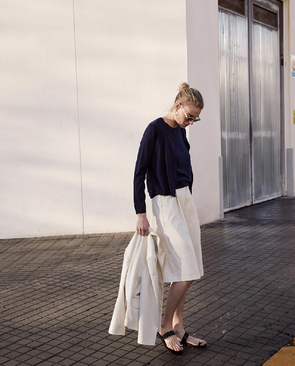 Yerse Cárdigan 100% Lana De Merino Azul Oscuro