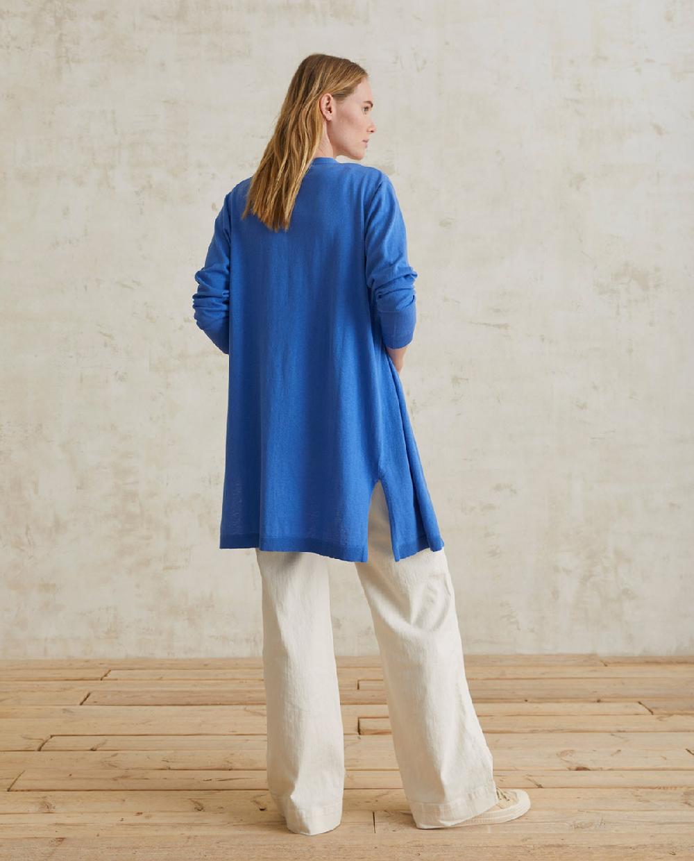 Yerse Cárdigan Largo Botones Azul