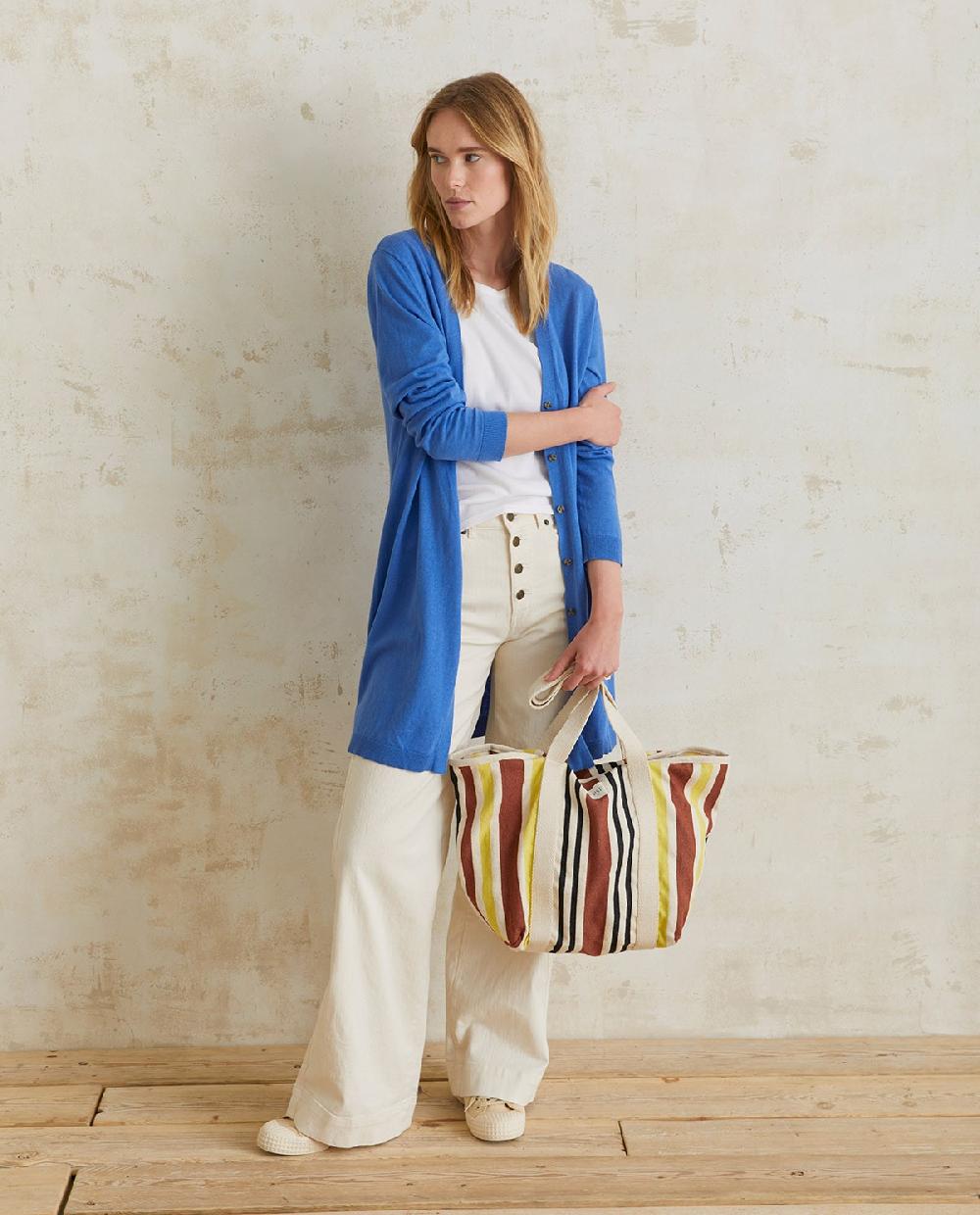 yerse Cárdigan largo botones azul