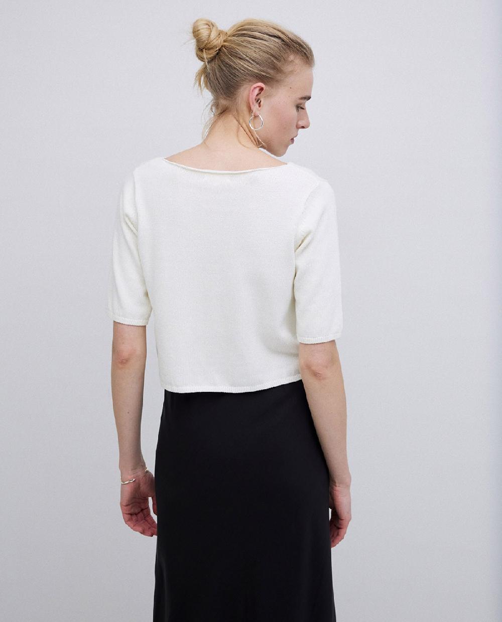 Yerse Cárdigan Manga Corta Blanco Roto