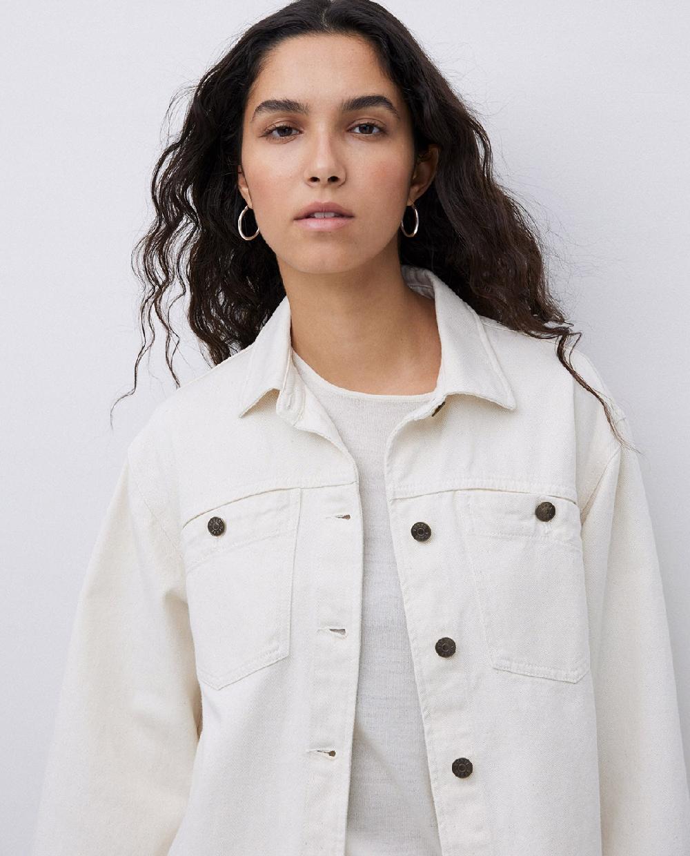 yerse Cazadora vaquera bolsillos crudo