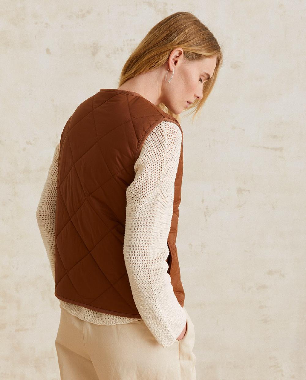 Yerse Chaleco Acolchado Water Repellent Chocolate