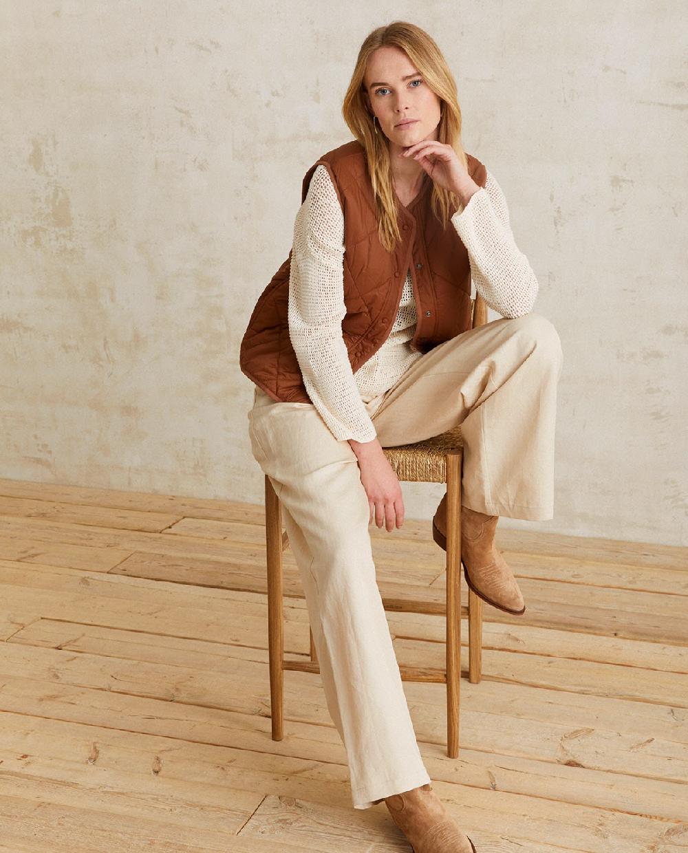 Yerse Chaleco Acolchado Water Repellent Chocolate