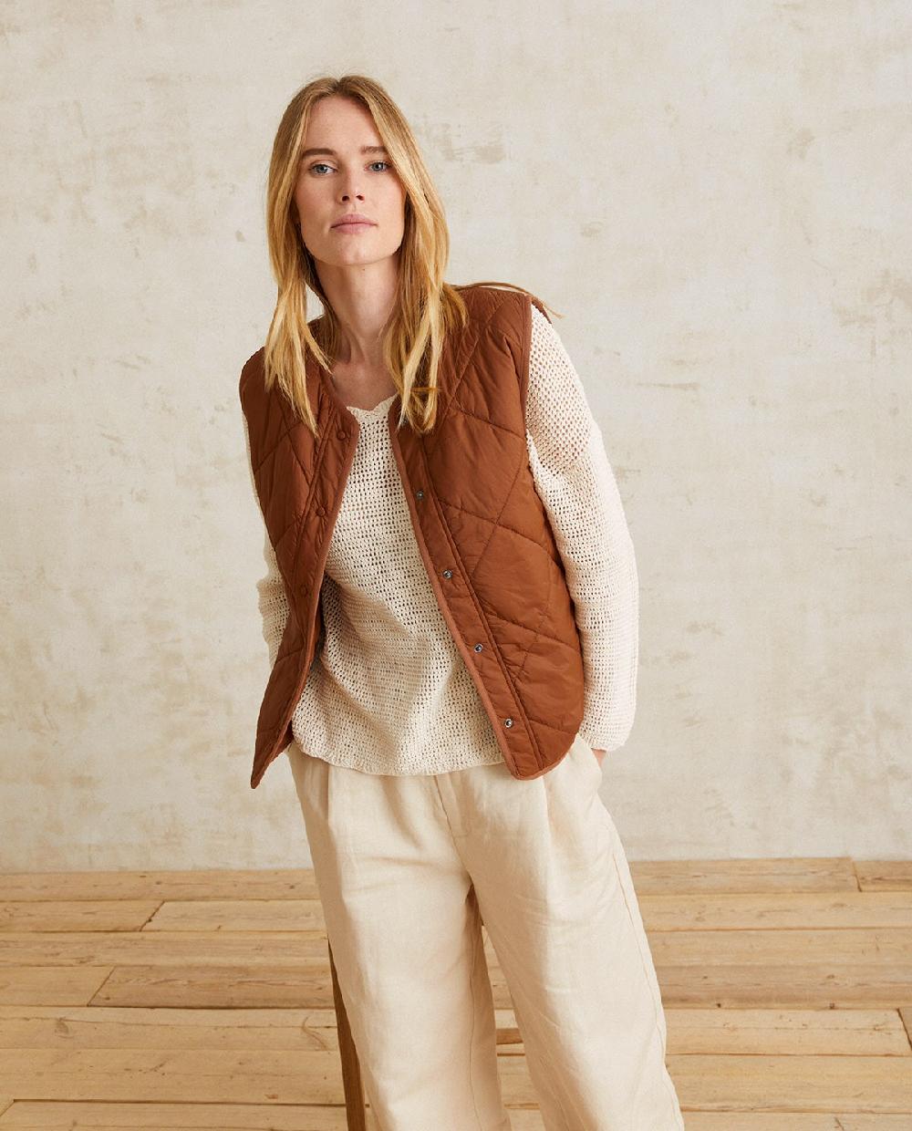 yerse Chaleco acolchado water repellent chocolate