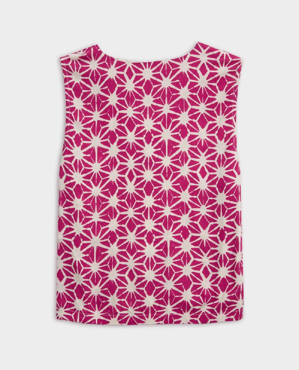 Yerse Chaleco Fluido Estampado Fuchsia