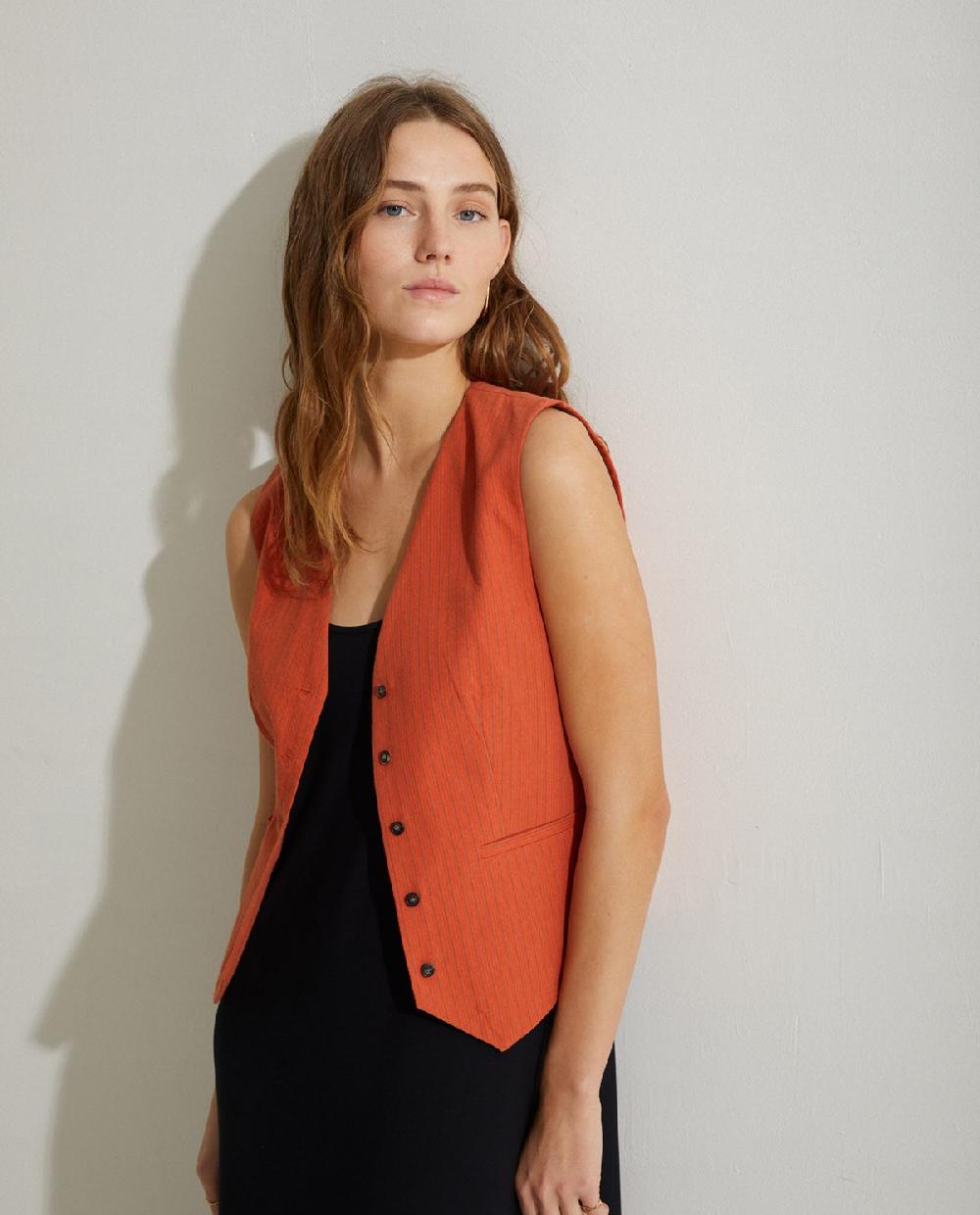 yerse Chaleco raya diplomática naranja