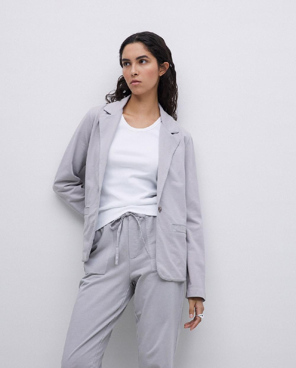 Yerse Chaqueta Americana Cuello Solapa Gris