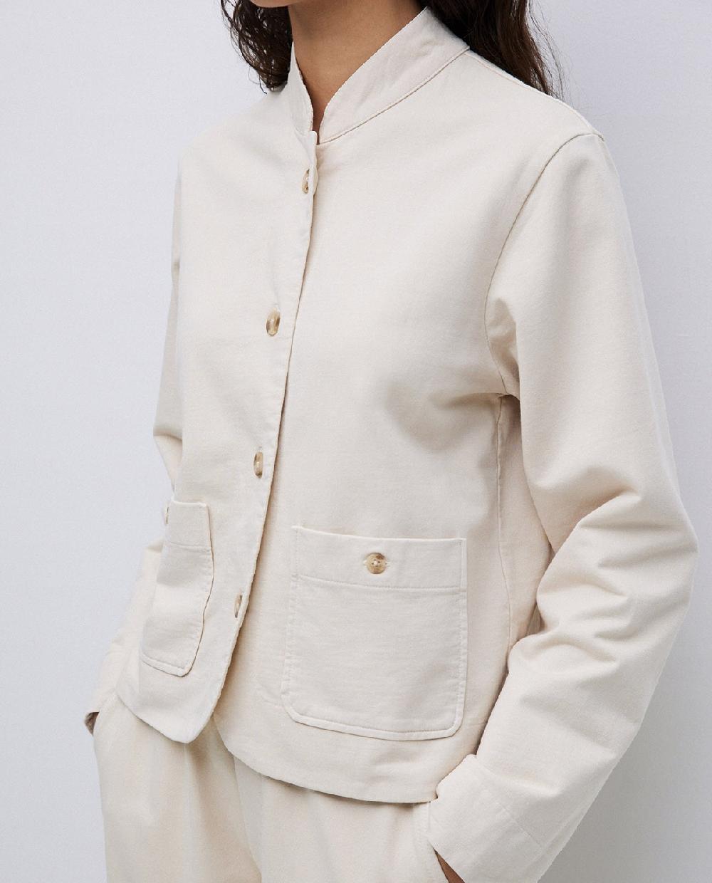 Yerse Chaqueta Corta Cuello Mao Beige