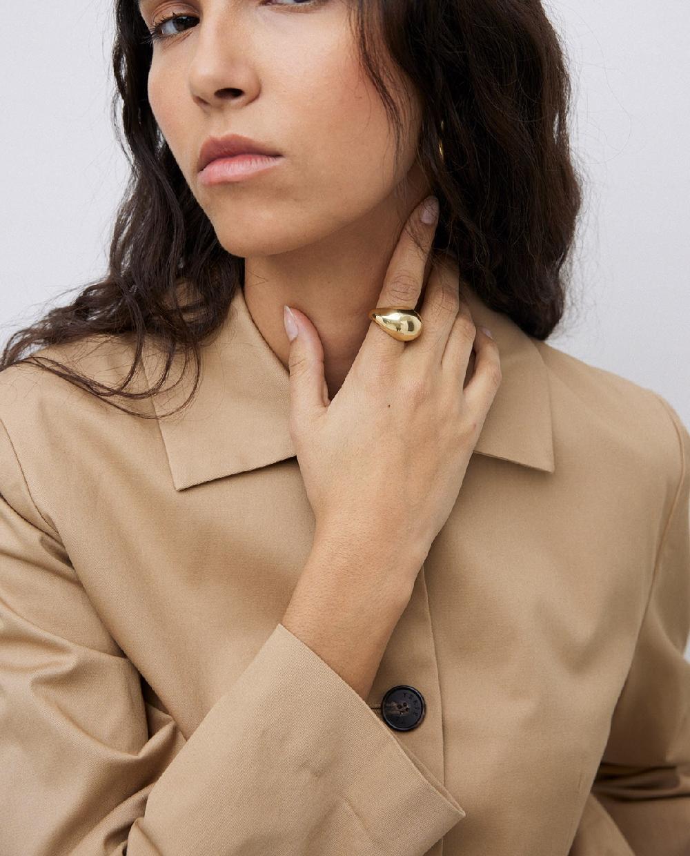 Yerse Chaqueta Tejido Gabardina Camel