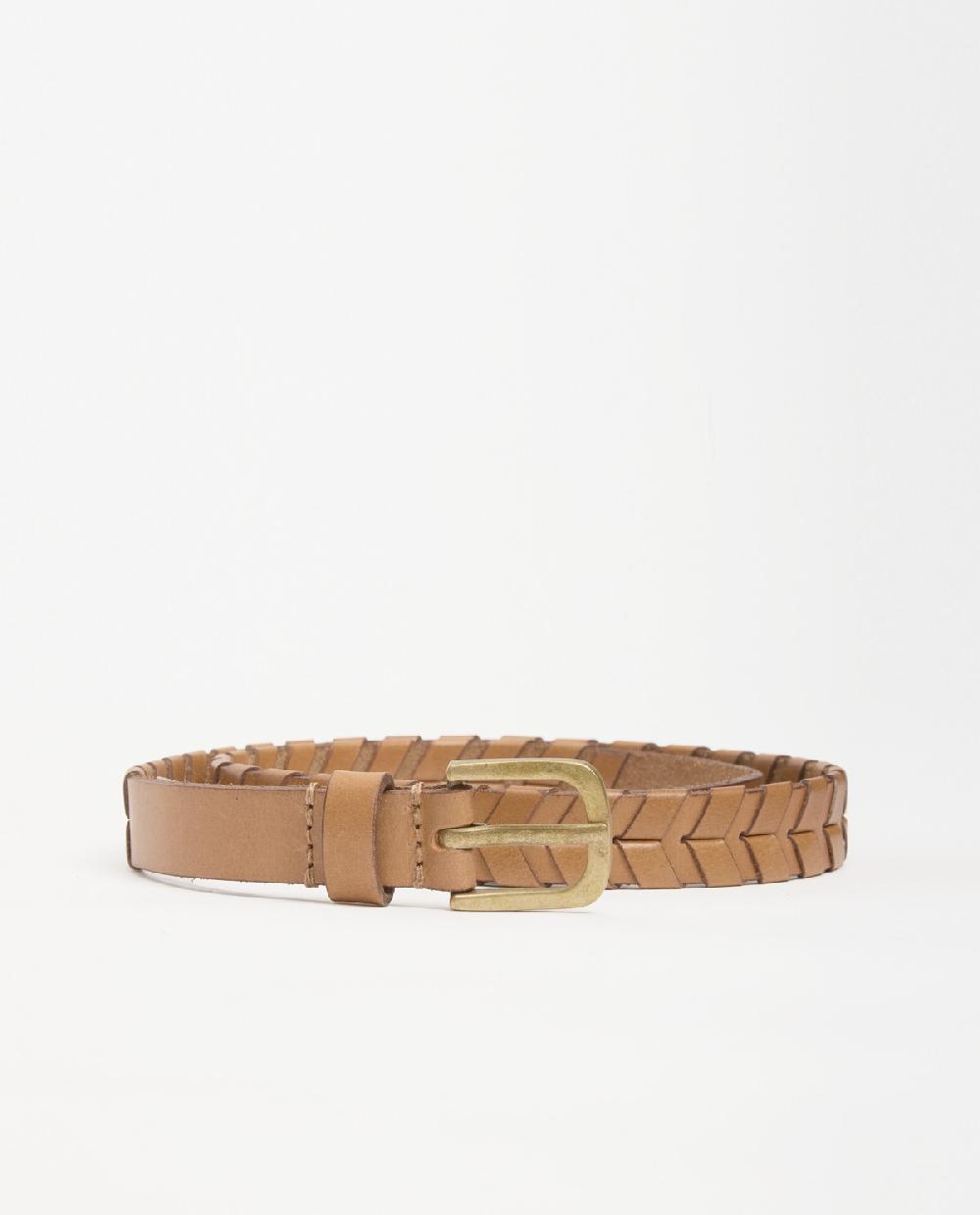 Yerse Cinturón Piel Trenzado Handmade Camel