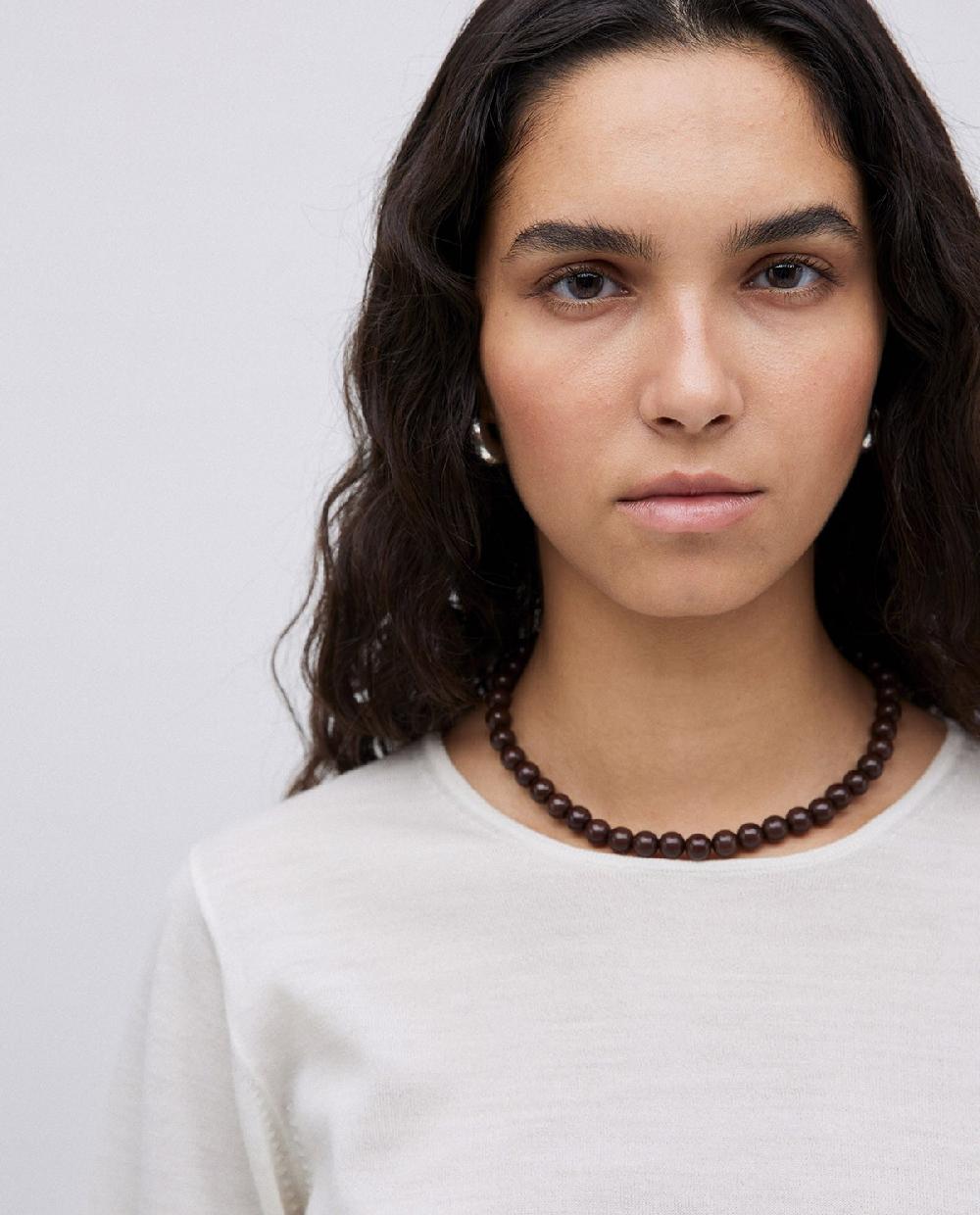 yerse Collar bolas marrón oscuro