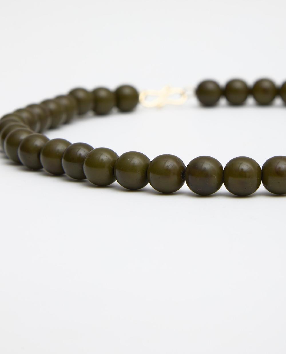 Yerse Collar Bolas Verde Oscuro