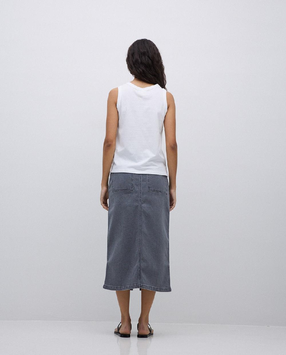 Yerse Falda Tejana Midi Gris