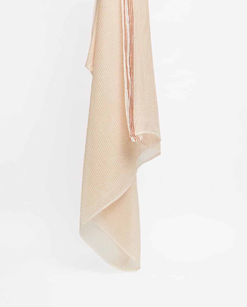 yerse Fular algodón rayas beige