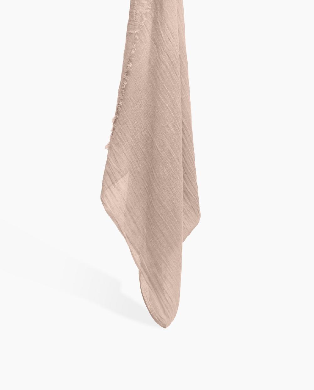 Yerse Fular Gasa De Algodón Y Lino Beige