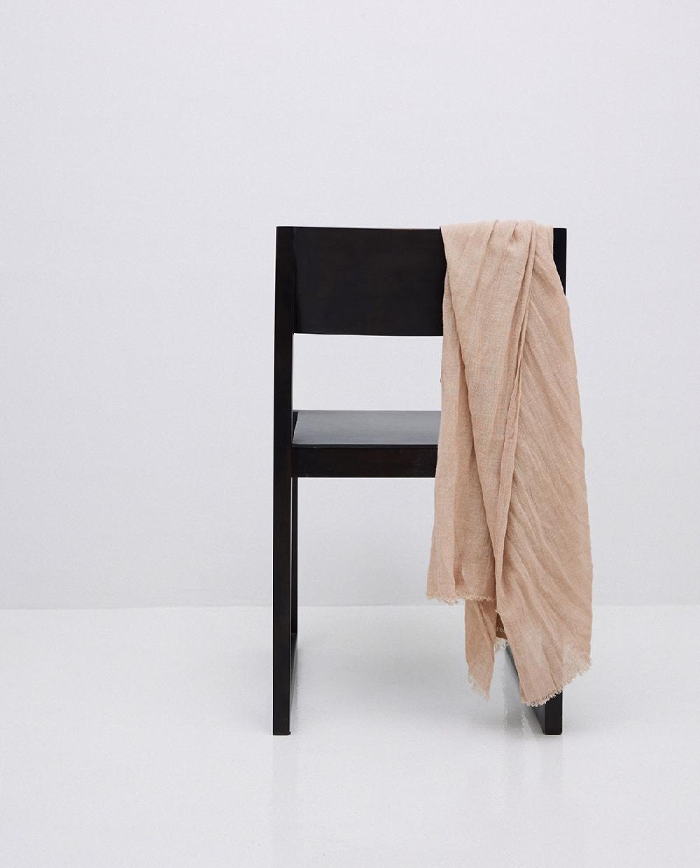 yerse Fular gasa de algodón y lino beige