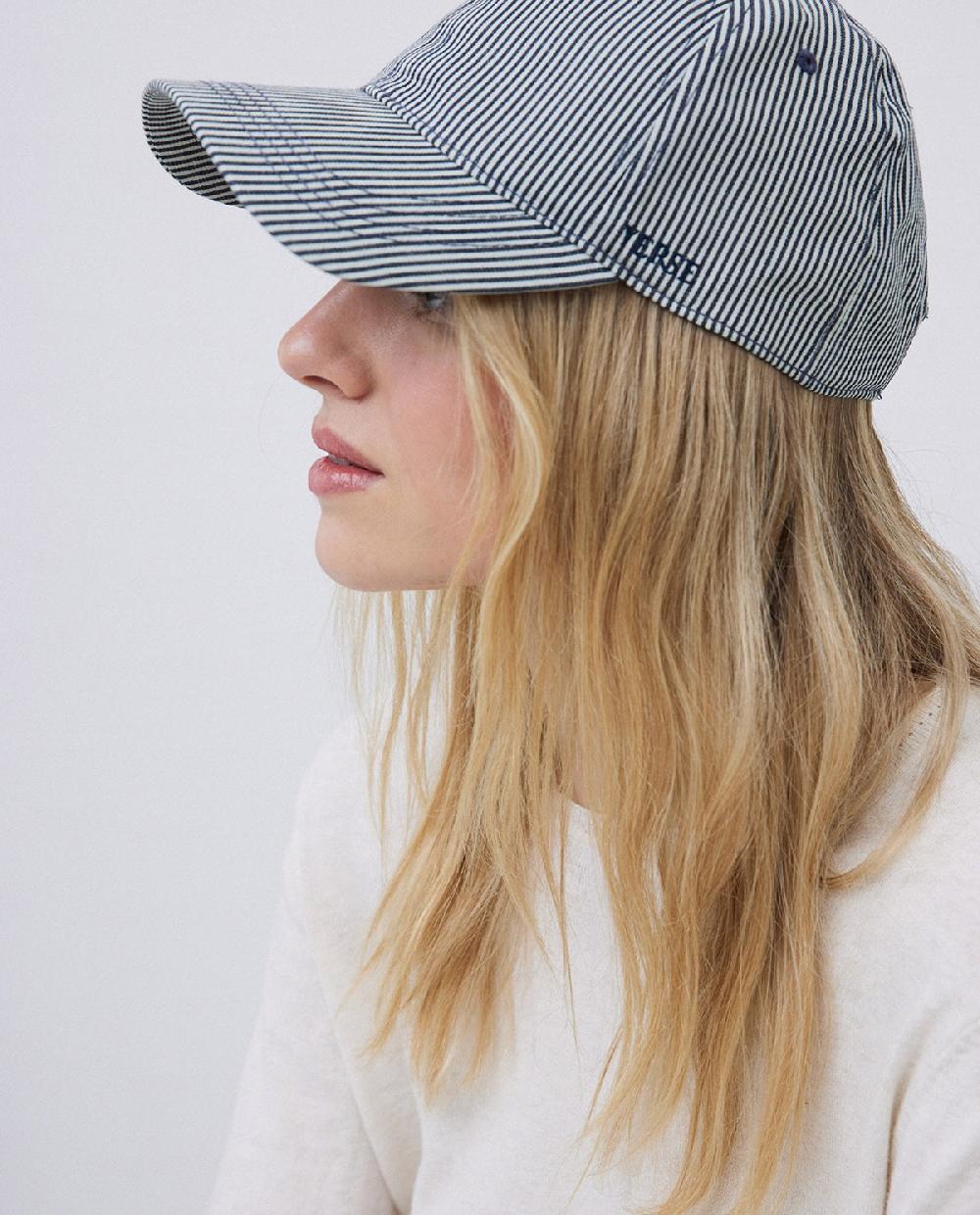 yerse Gorra ajustable rayas gris