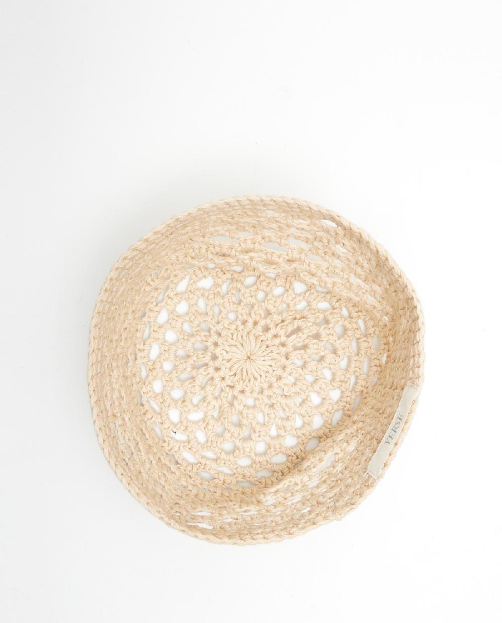 Yerse Gorro Algodón Ganchillo Crudo