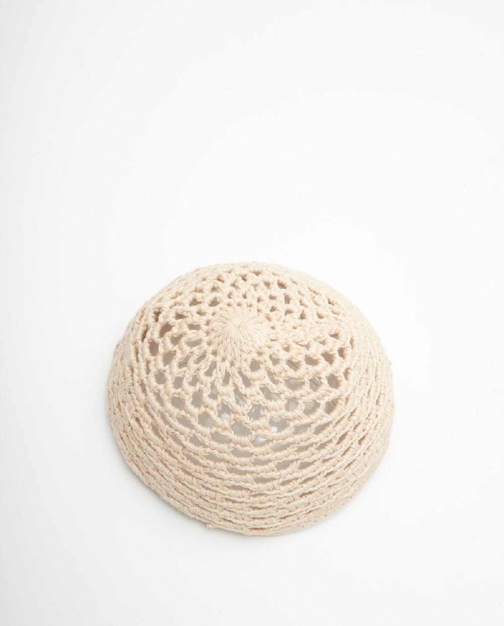 Yerse Gorro Algodón Ganchillo Crudo