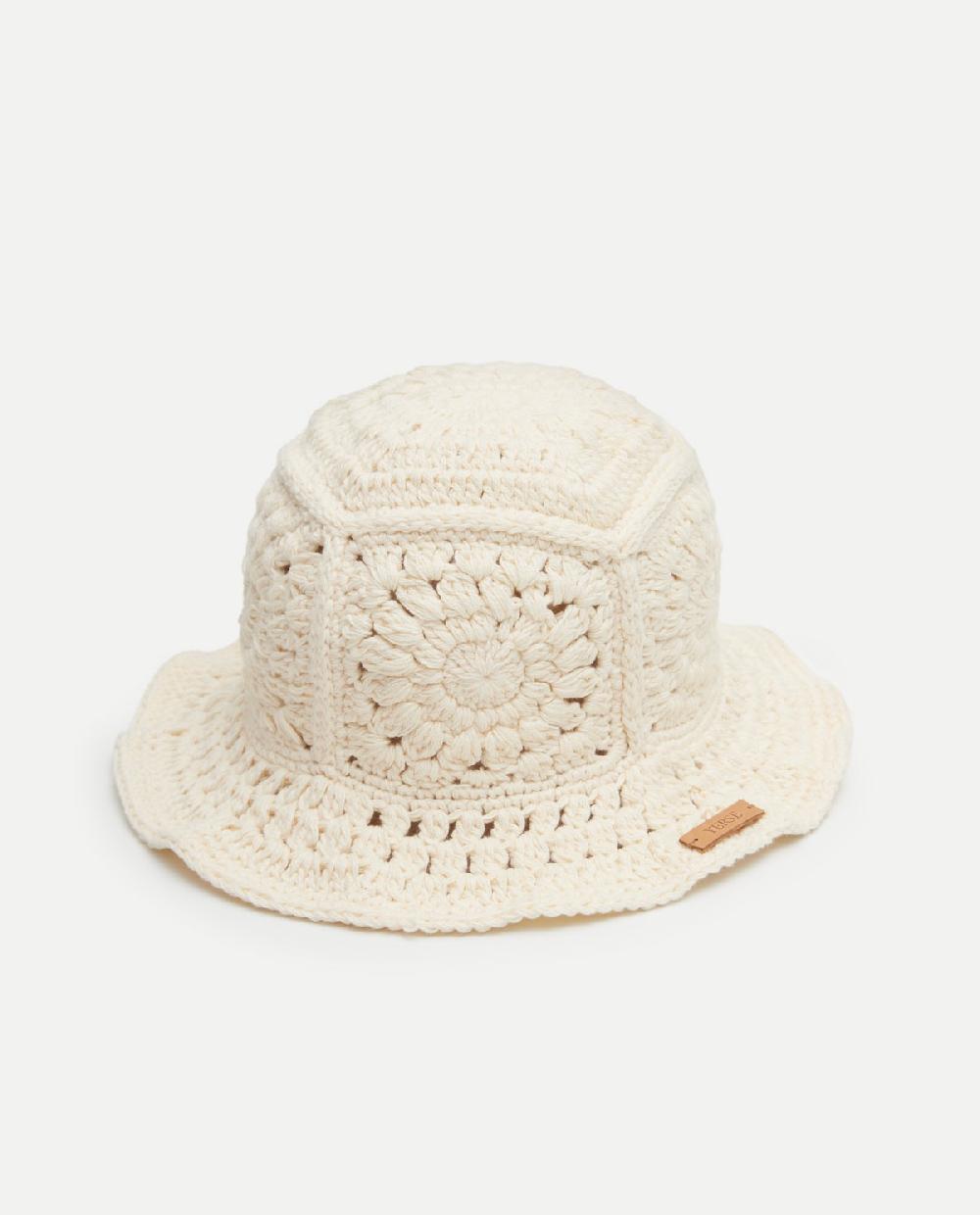 Yerse Gorro Algodón Ganchillo Natural