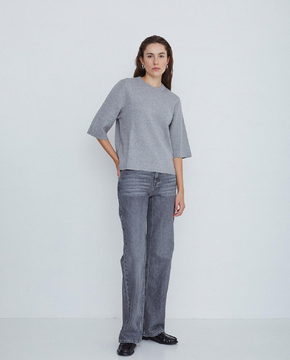 yerse Jeans algodón rectos gris