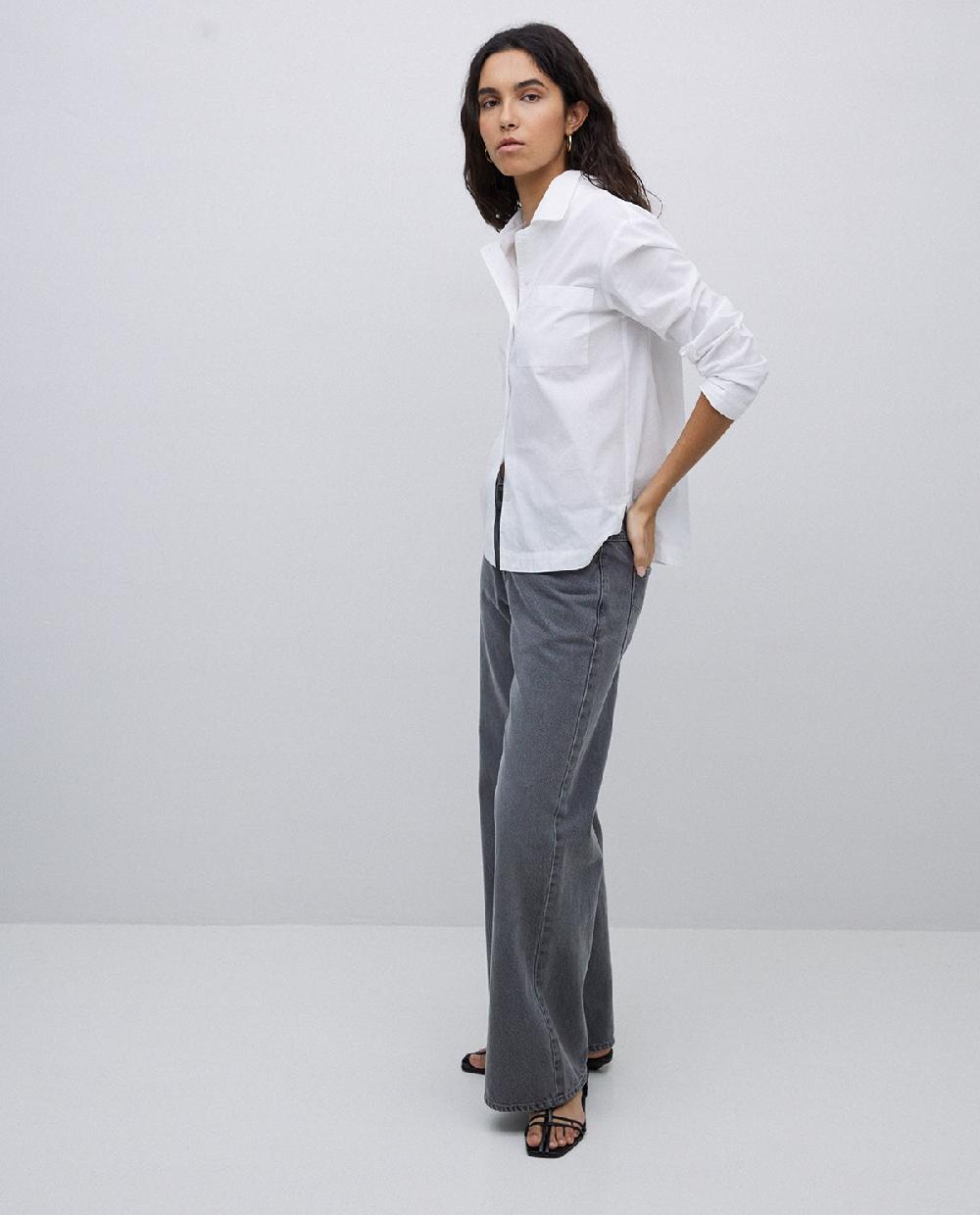 Yerse Jeans Anchos Gris