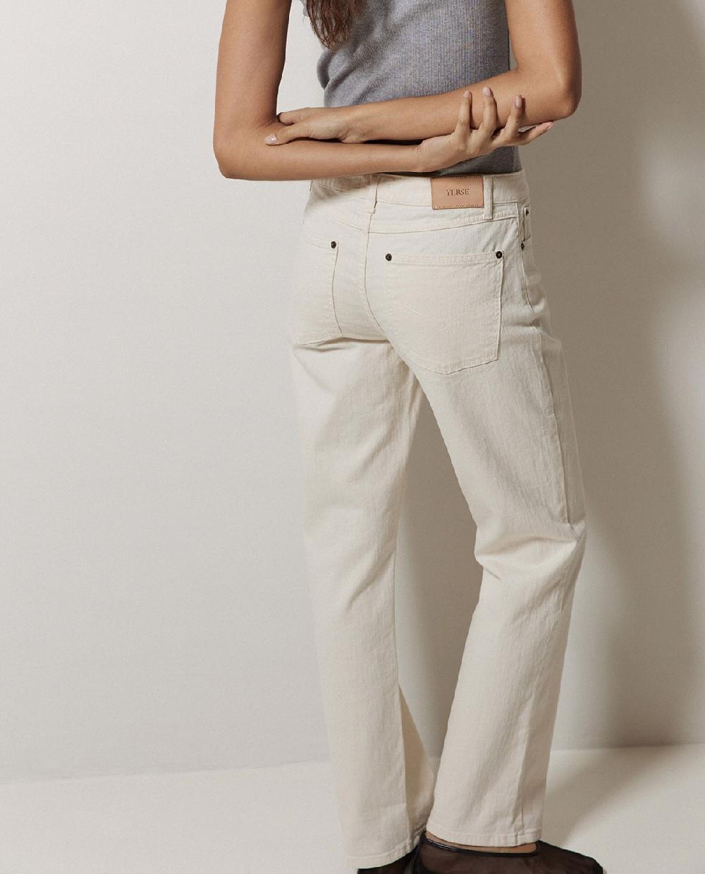 Yerse Jeans Rectos Crudo