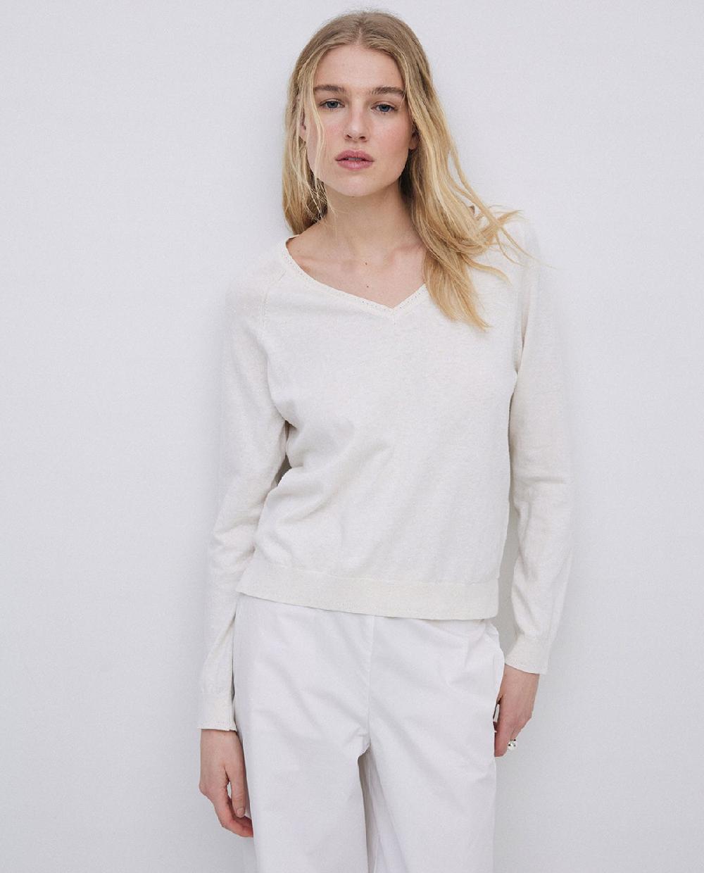 yerse Jersey 100% algodón orgánico pico crudo