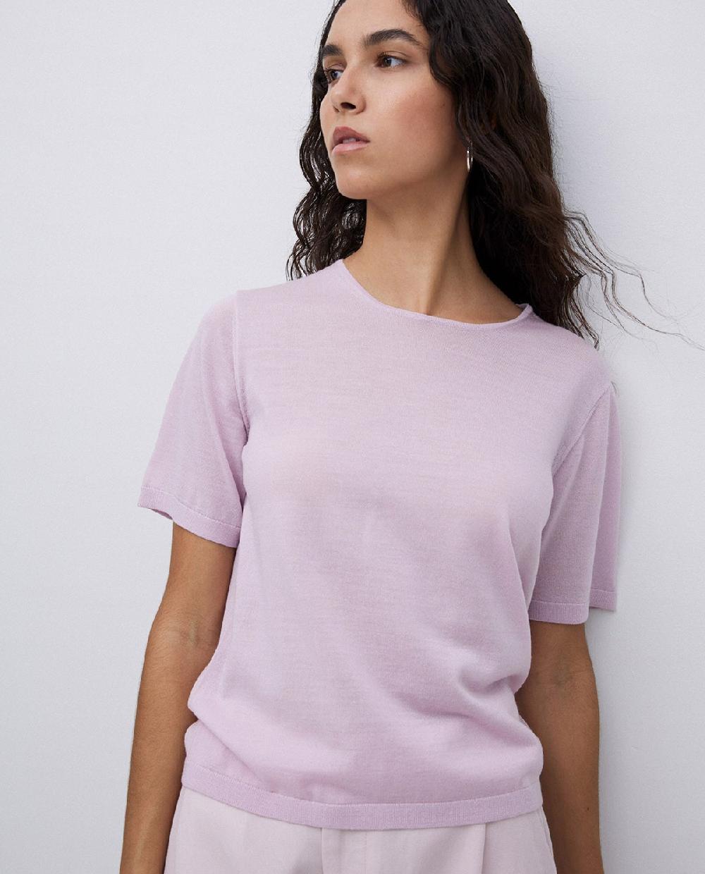 Yerse Jersey 100% Lana De Merino Rosa Pálido