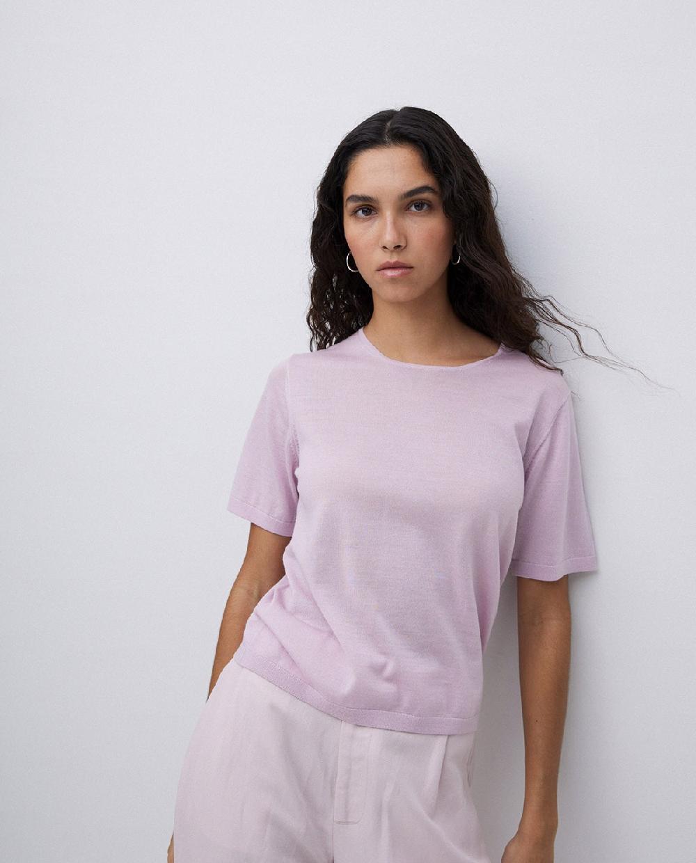 Yerse Jersey 100% Lana De Merino Rosa Pálido